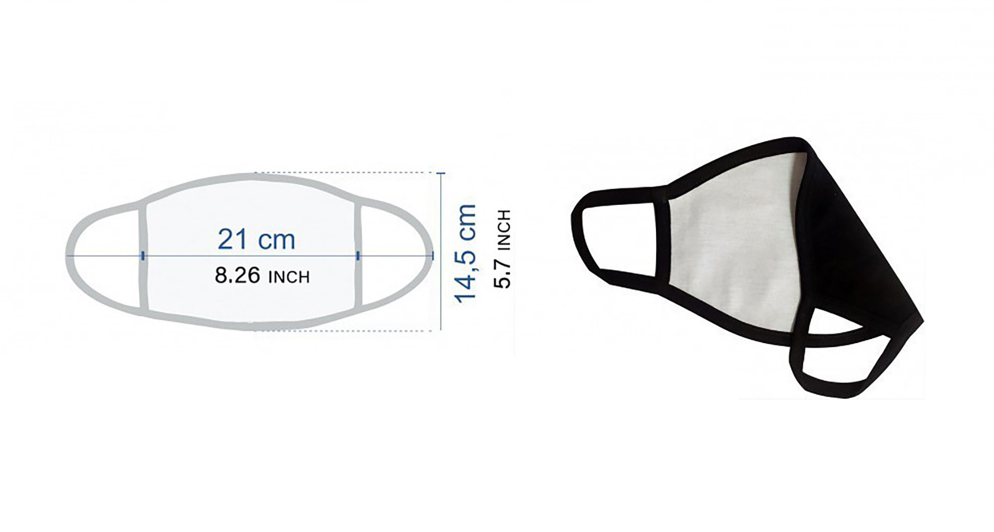 Antifa Face Mask, Reusable Cotton and Polyester, 2 Layers, Comfortable Fit, Durable, Breathable