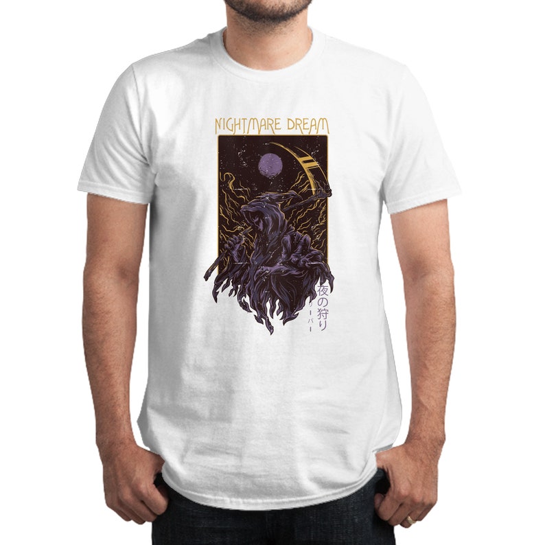 Japanese Letters Unisex Gothic Gift For Her Gift For Him Nightmare Dream T-shirt