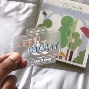 Zeventien links en rechts doorzichtige vinylstickers