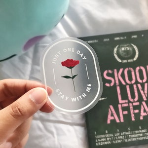 BTS Just One Day | Rose | Clear Vinyl Sticker