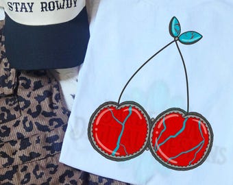 Yallternative PNG: Western Cowgirl, Turquoise Cherries (Digital Download)