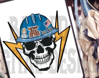 Linemen PNG: Blue Collar PNG Design, trendy men png files, edgy blue collar men digital download