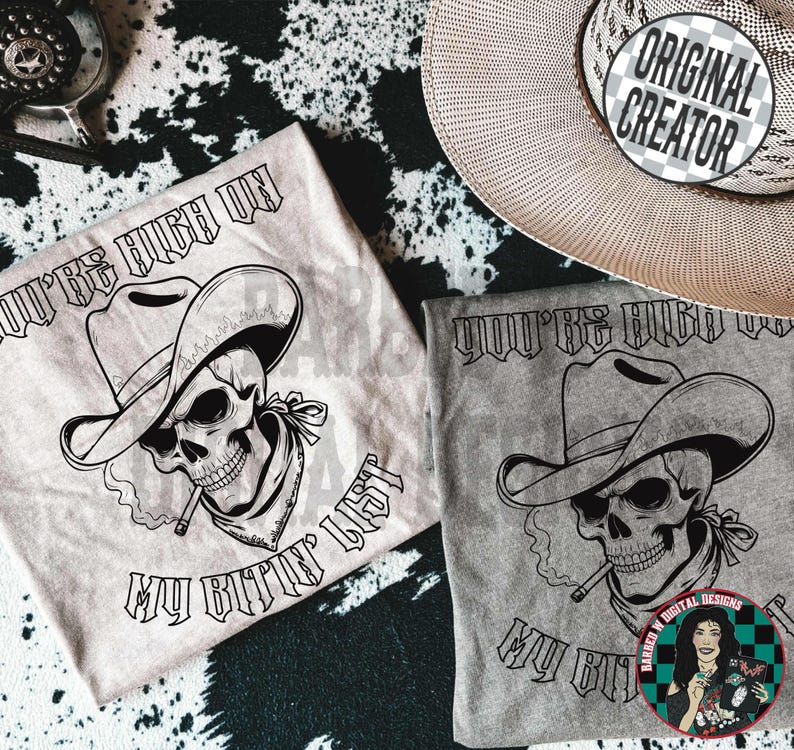 Bitin’ List PNG: Western Cowboy PNG Design (digital Download) - Etsy ...