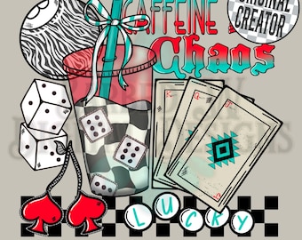 Original Creator, Iced coffee png, western png, cherry png, yallternative png, checkers png, western grunge png, pool balls png, trendy png