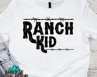 Ranch Kid PNG: Western Cowboy Design (Digital File)