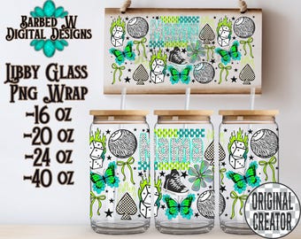 Yallternative Cup Wrap: Western Mama UVDTF Design, 16 oz libby glass can wrap png design, trendy 40 oz uvdtf wrap design, digital download