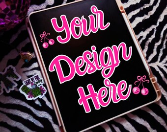 Maqueta de iPad con un estilo occidental moderno: Diseño plano digital (descarga digital)