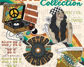 Retro Cowgirl PNG Bundle: Retro Western Design, trendy western png, desert dreamer design, trending png, 70s png (Digital Download)