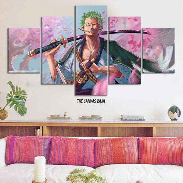 5-teiliges Anime-Poster Zorro Wandkunst auf Leinwand