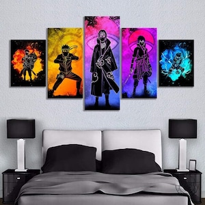5 Piece Anime Manga Poster Wall Art Decor Panel Print Canvas GIFT for Him