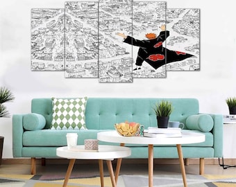 5-delige anime-mangaposter muurkunst decor paneelprint canvas cadeau voor hem