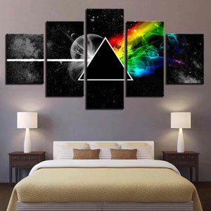 Rock Music Pink Floyd 5 pezzi Wall Art Canvas Poster Panel Decor Painting