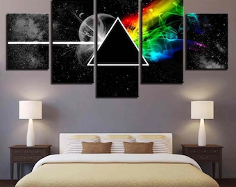 Rock Music 5 Piece Wall Art Canvas Poster Panel Decor Painting