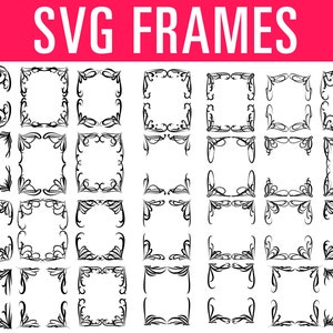 Dekorativer Rahmen SVG, Ornamente Rahmen svg, Schnörkel SVG, Border SVG, Text Dekoration Rahmen svg | svg Frame BundleBundle, 28 Rahmen