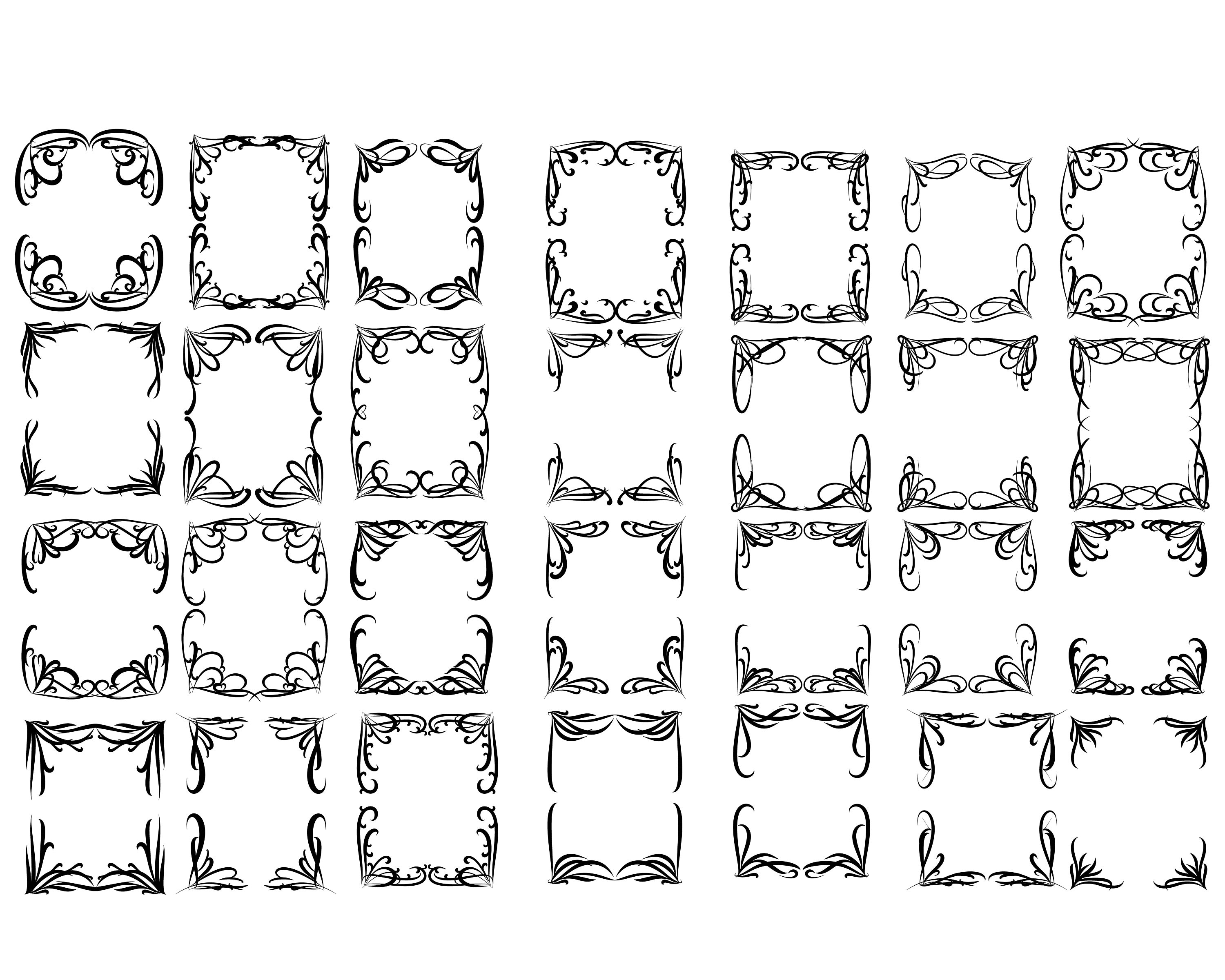 Decorative Frame SVG, Ornaments Frame Svg, Flourishes SVG ,borders Svg