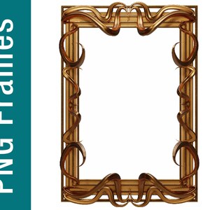 Gold Frames Clipart, Gold Border, Frames Clipart, Golden Frame png, Shiny Gold Frames, Wedding Invitation Clipart, PNG