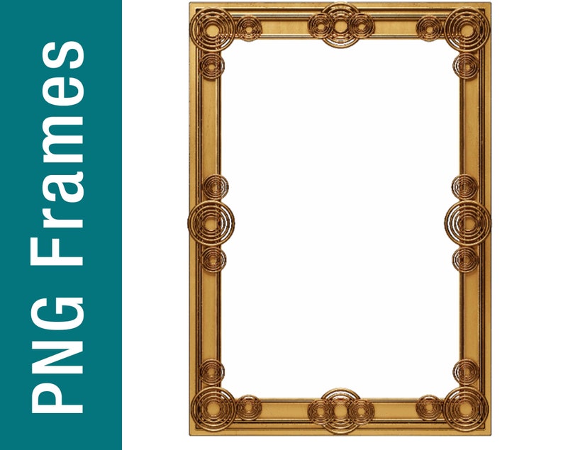 Gold Frames Clipart, Gold Border, Frames Clipart, Golden Frame Png