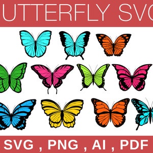 Schmetterling Bundle SVG Dateien, Schmetterling SVG geschichtet, Schmetterling Dateien für Cricut, Schmetterling Clipart, Schmetterlinge SVG, Pdf, Ai, PNG