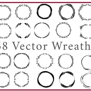 Dekorative Kranz Elemente SVG, Ornament svg, Schnörkel SVG, Text label Svg, Kranz Bordüren Svg, Text dekoration svg, Kranz svg