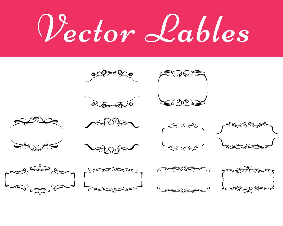 Label Frames Ai ,SVG , PNG, PDF , Curve Frames Svg, Label Frame Vector