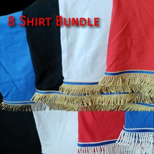 Bundle of 8 Hebrew Israelite Men Shirts w/Fringes (Fast Shipping)