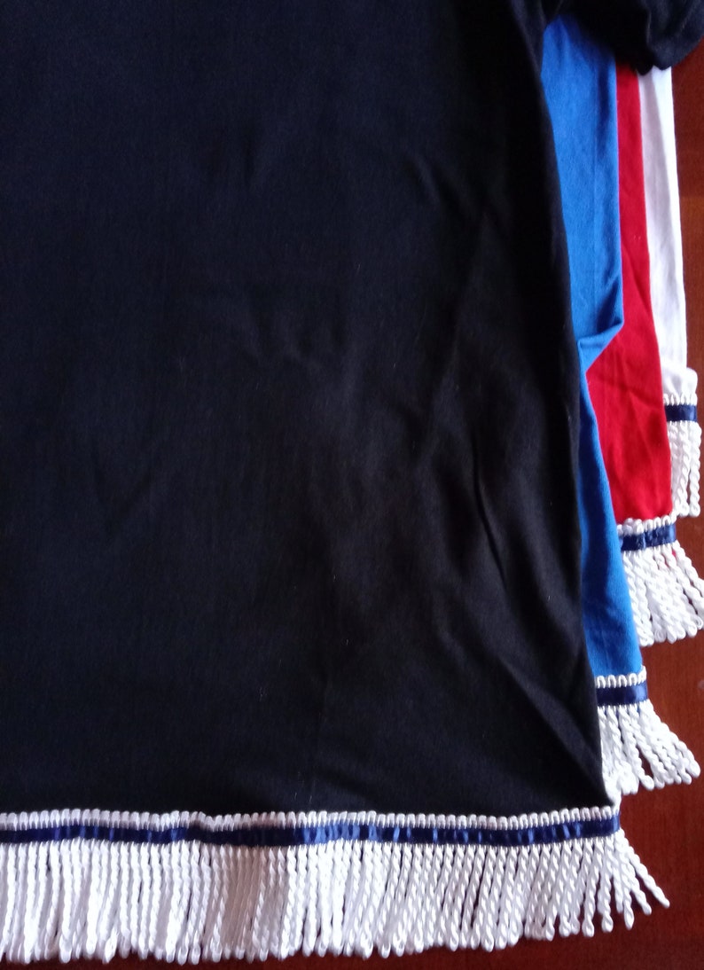 Made to Order Bundle 4 Hebrew Israelite Shirt with White or Black Fringes