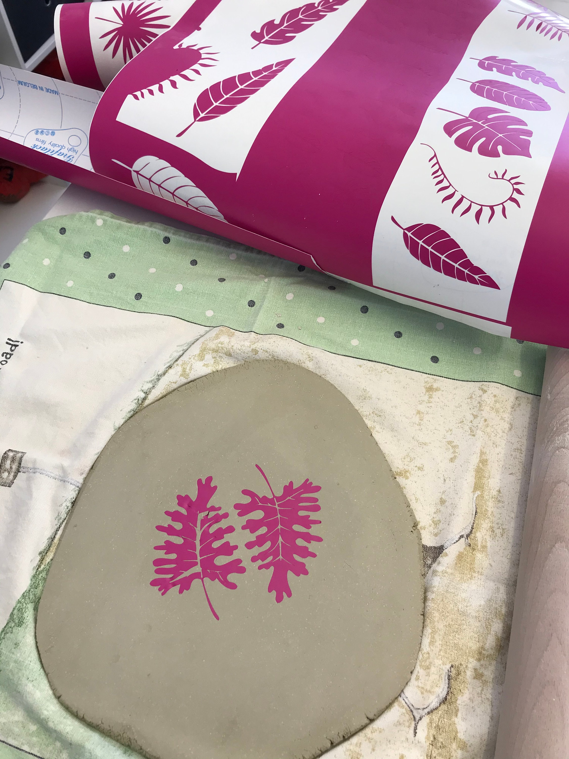 Vinyl Resist Stickers for Clay Pottery Ceramics Leaf Etsy UK