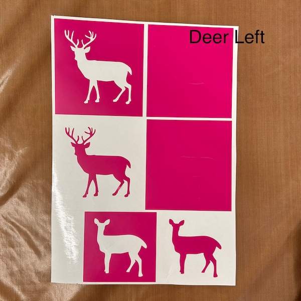 Deer series Animal Resist Vinyl Stickers for Clay