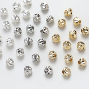 10pcs Gold Plated Stone Beads, Uneven beads, 14K Gold, Silver, White, Spacer Beads, Irregular Beads, Bracelet Beads, Jewelry Finding GZ261