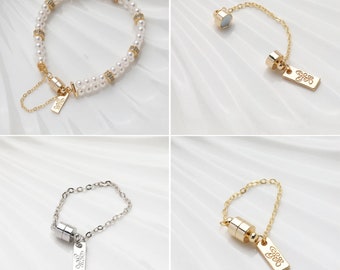 Magnetic Clasp with Butterfly Tag, One Set, 14K Gold Plated, 12*6.3mm, Clasp with loop, Chain Connector, Bracelet Making Clasp GT058