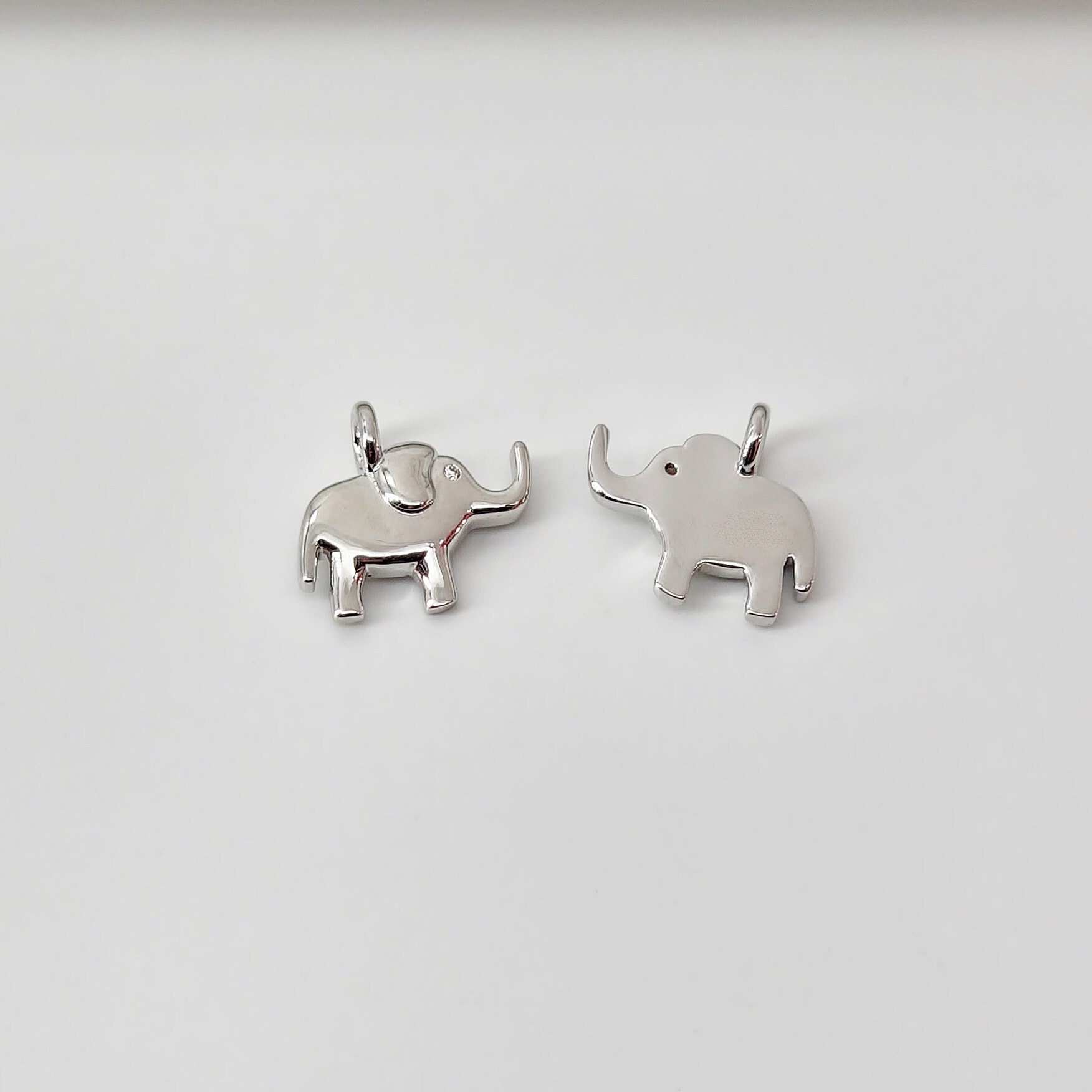 象のペンダント、18K 金メッキ真鍮動物チャーム、ブレスレット