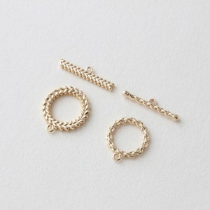 OT Knebelverschlüsse, 18K Vergoldet Blatt 20x25mm Armband Halskette Herstellung OT Verschlüsse, Verbinder Verschlüsse, Schmuckzubehör JG060