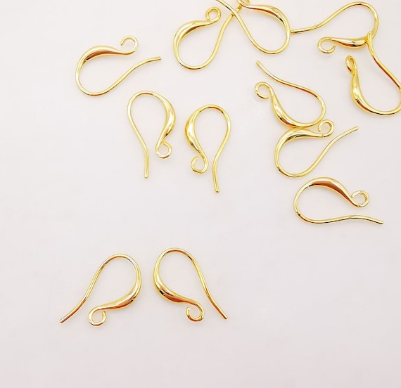 20PCS- Earring Hooks 18K Gold Plated, Gold Earring Earring Hooks