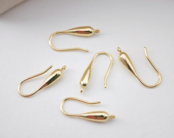 Fish Hooks, 18K Gold Plated Ear Wires, Gold Earring Earring Hooks