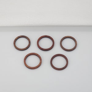 2PCS Hollow Circle Shape Wood Charms, Wooden Pendant, Reclaimed Walnut Wood, Geometric Statement Wood Earrings Diy Ideas JT969