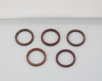 2 STÜCKE Hohlkreis Form Holz Charms, Holz Anhänger, Altholz Walnuss, Geometrische Statement Ohrringe DIY Ideen JT969