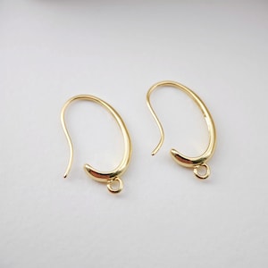 Ami da pesca, fili per orecchini placcati in oro 18K, ganci per orecchini in oro, fili per orecchini per la creazione di gioielli D0177