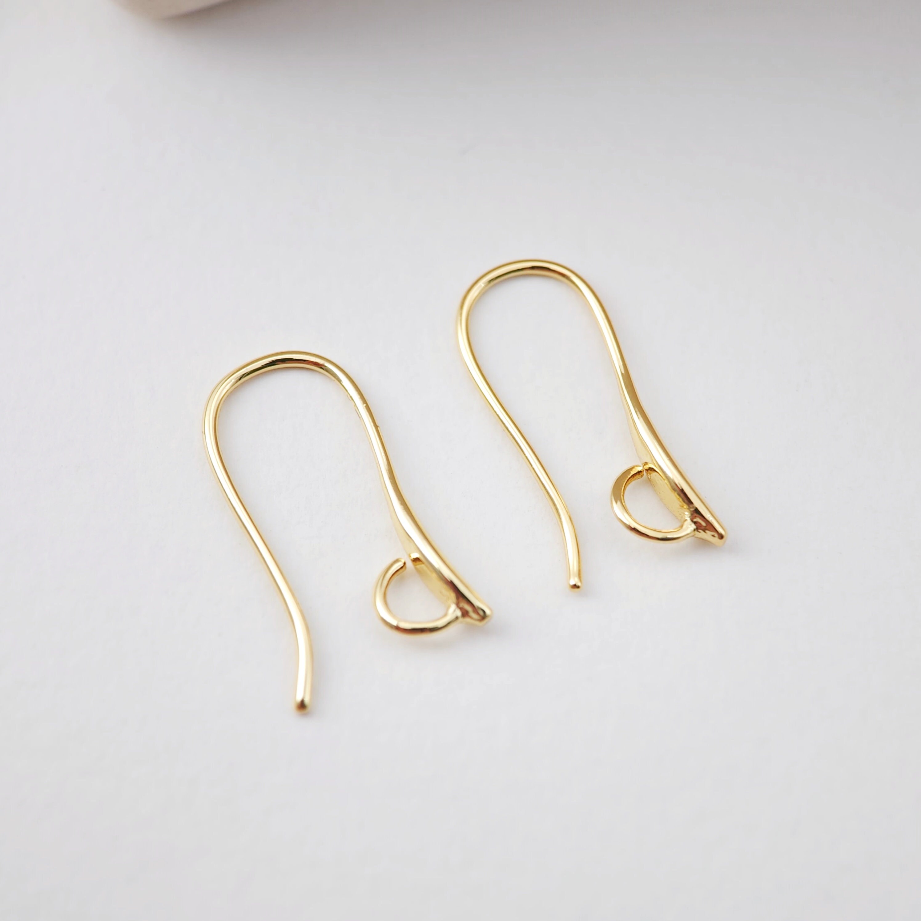 Fish Hooks, 18K Gold Plated Ear Wires, Gold Earring Earring Hooks, Ear Wires  for Jewelry Making D0184 - Etsy