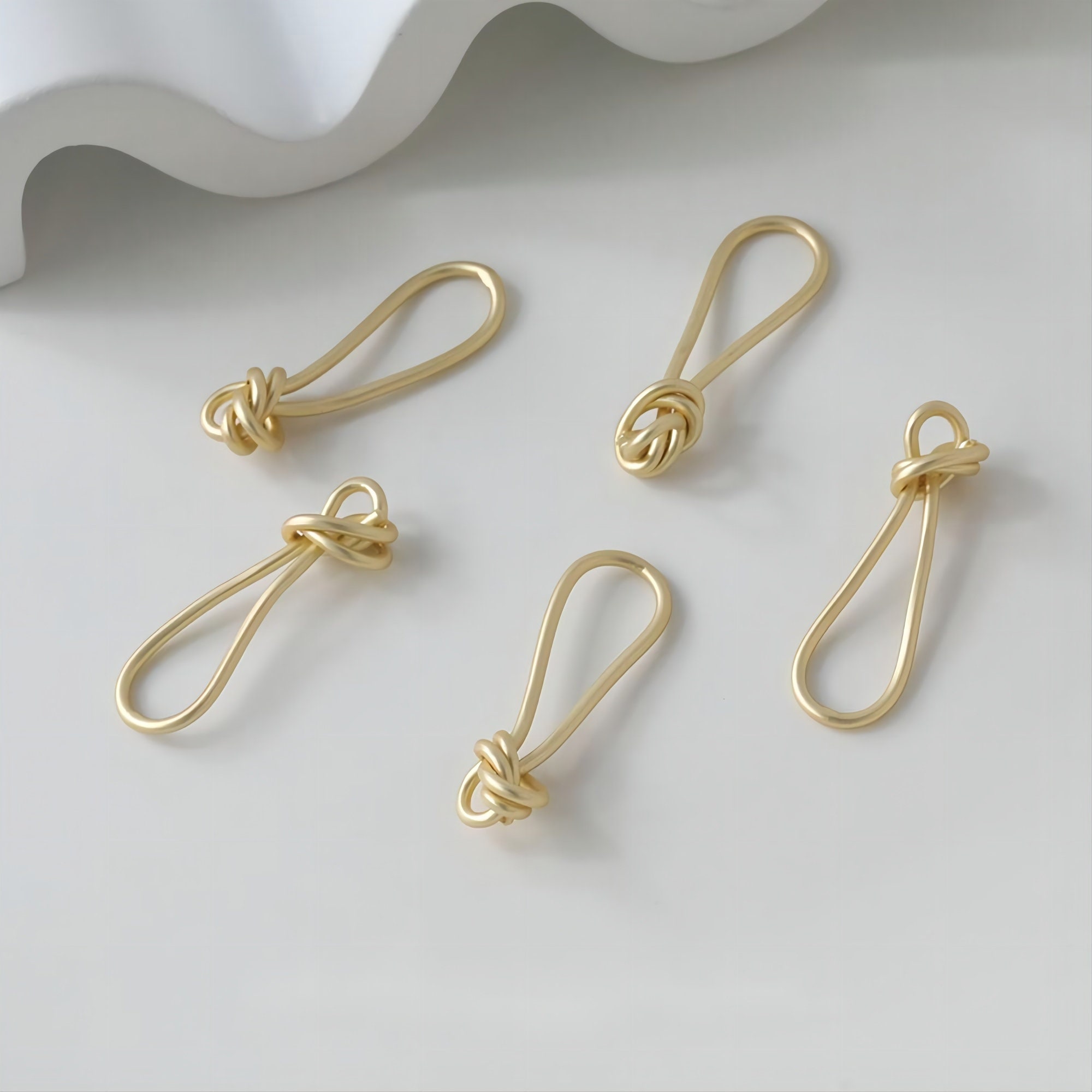 Orecchini A Perno Donna Con Nodo In Corda – Design Elegante In Ottone, Misura Unica