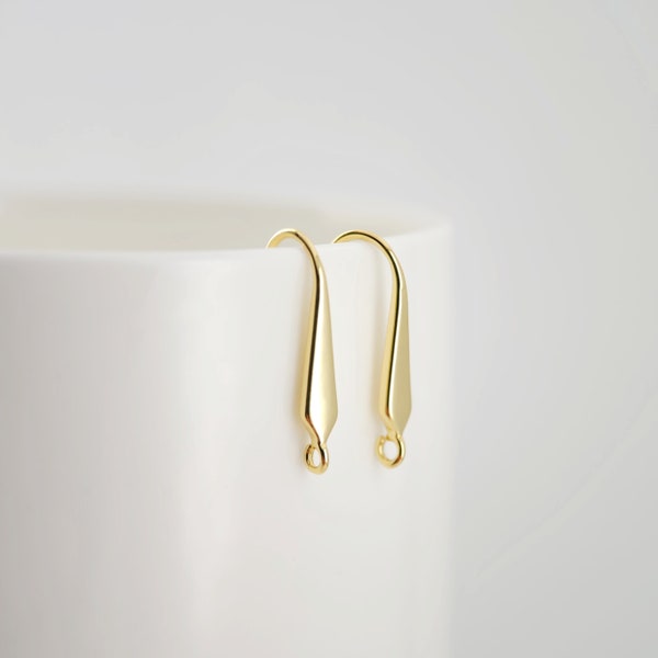 Ami da pesca, fili per orecchini placcati in oro 18K, ganci per orecchini in oro, fili per orecchini per la creazione di gioielli D0167