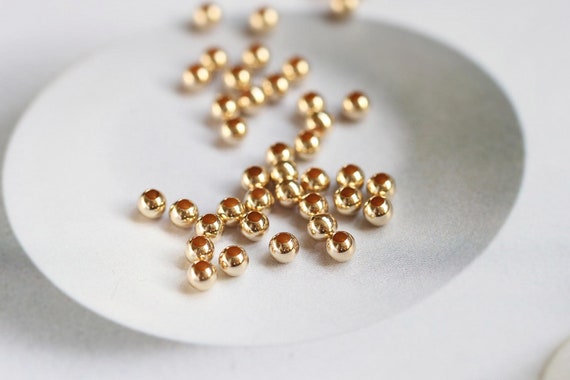 2pcs 14k Gold Filled 8mm Seamless Round Smooth Spacer Beads – Beadtifulstyle Jewelry DIY