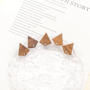 4PCS Word Earrings, Cone-shaped  Wooden Earrings for women, Nickel Free, Boho Earring Finding JT912