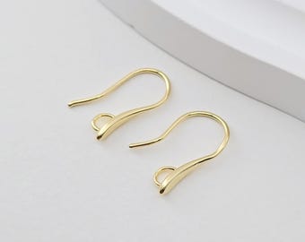 Crochets D'oreille En Acier Inoxydable - 100 Pièces (50 Or, 50 Argent) - 18x15 Mm Pour Création Bijoux DIY