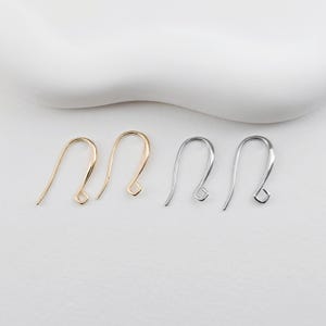 Fisch Haken, 18K Gold überzogene Ohrdrähte, Goldohrring Ohrringhaken, Ohrdrähte für die Schmuckherstellung ZX260