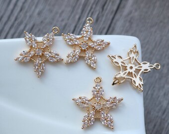 Collana Girocollo Luna E Stella In Oro – Stile Boho Vintage Con Zirconi – Catena Regolabile 45+5 Cm