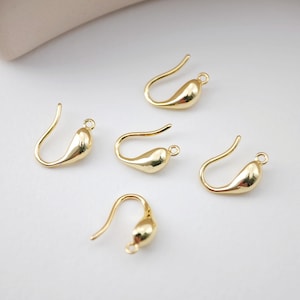 Ami da pesca, fili per orecchini placcati in oro 18K, ganci per orecchini in oro, fili per orecchini per la creazione di gioielli D0179