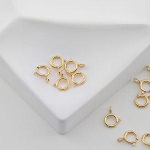 10PCS- 925 Sterling Silver 6mm Spring Clasp,  18K Gold Plated Clasps, Lobster Clasp, Necklace Clasp Making for Jewelry Findings Z065