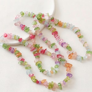 Colorful Irregular Glass Beads, Spacer Beads, 6-12mm, Crystal Glass Loose Beads for Jewelry Making, DIY Beads Finding GZ024