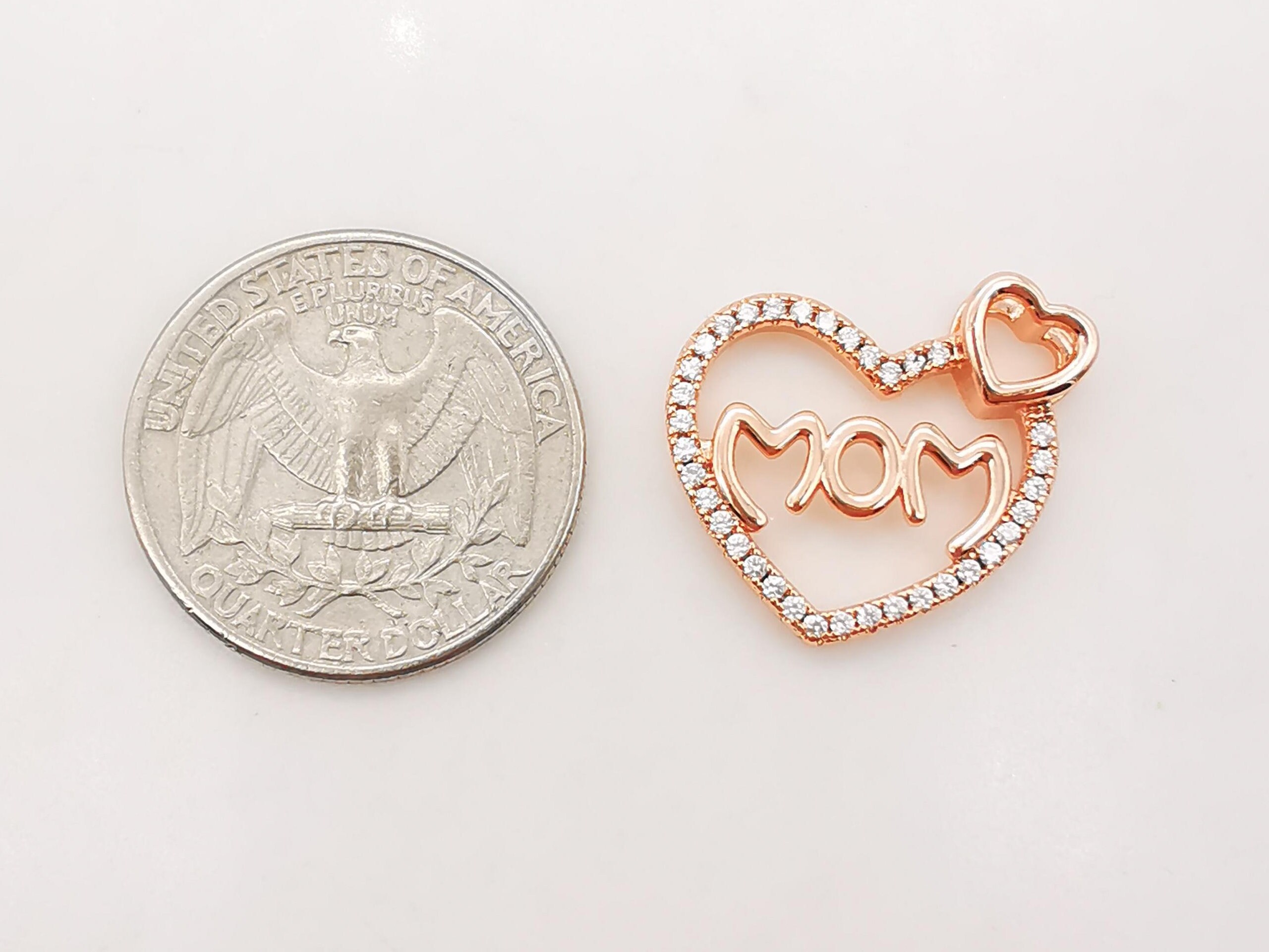 hn♡mama Forever Facets Mom Heart Cubic Zirconia 18