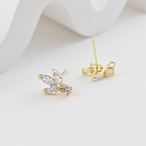 Orecchini oro 18kt catena con zirconi - Gioielli in argento 925